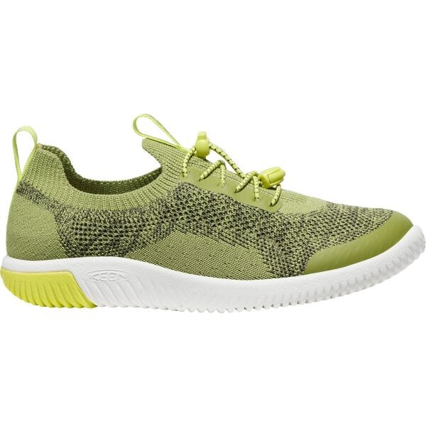 Keen KNX KNIT LACE YOUTH Dětské vycházkové boty, zelená, velikost 39