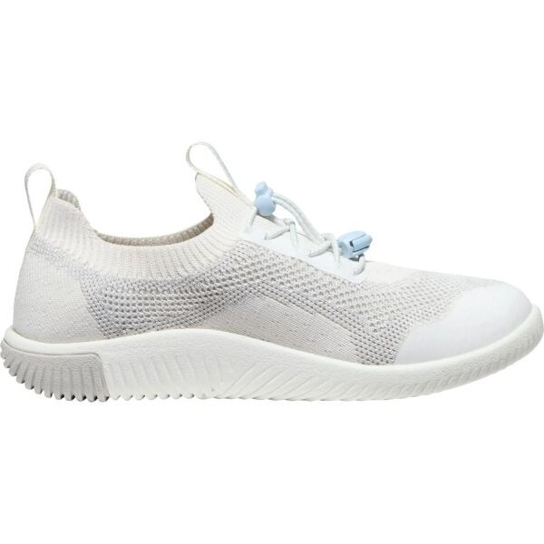 Keen KNX KNIT LACE YOUTH Dětské vycházkové boty, bílá, velikost