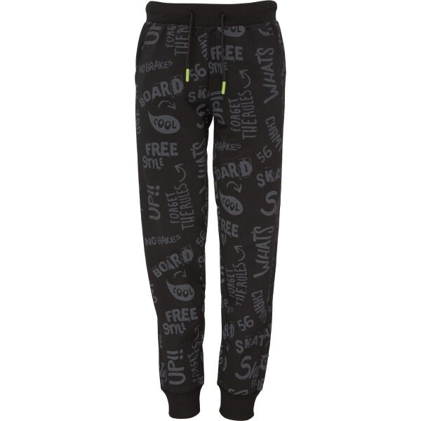 Lewro CHANDER Dětské tepláky, černá, velikost 128-134