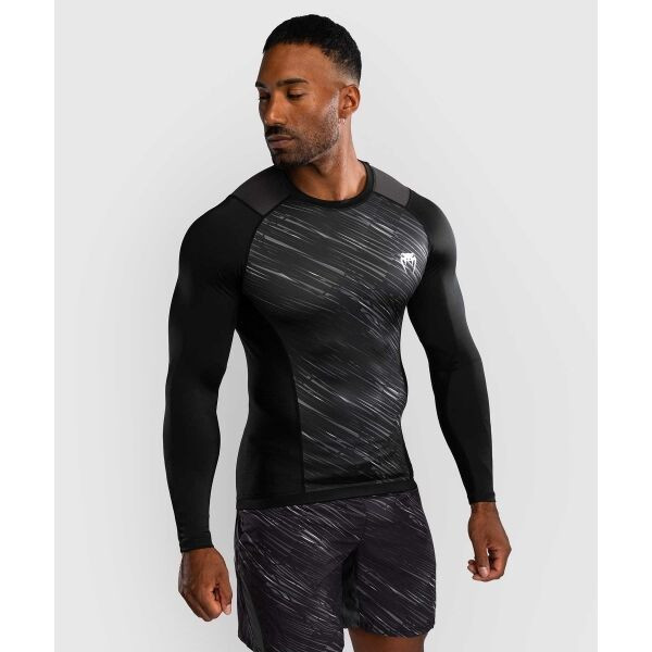 Venum RAPID LONG SLEEVE RASHGUARD Kompresní triko, černá, velikost
