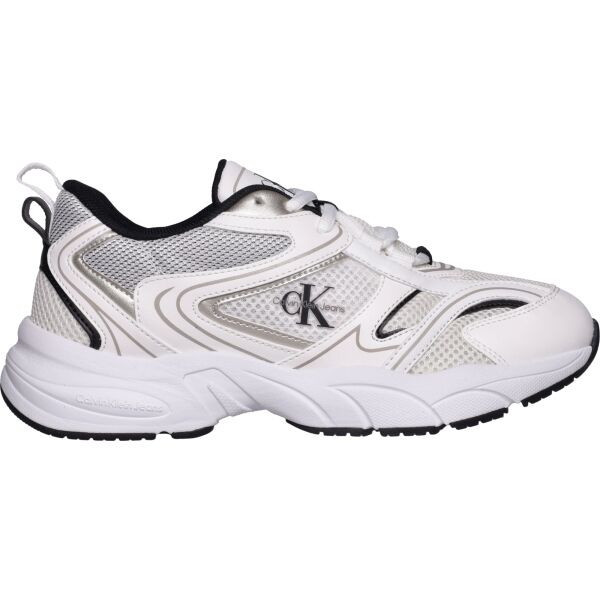 Calvin Klein RETRO TENNIS MESH ML Dámská vycházková obuv, bílá, velikost