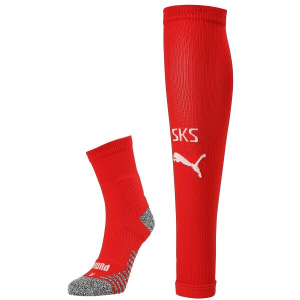 Puma TEAM SKS STACKED SOCKS PROMO Pánské štulpny, červená, velikost