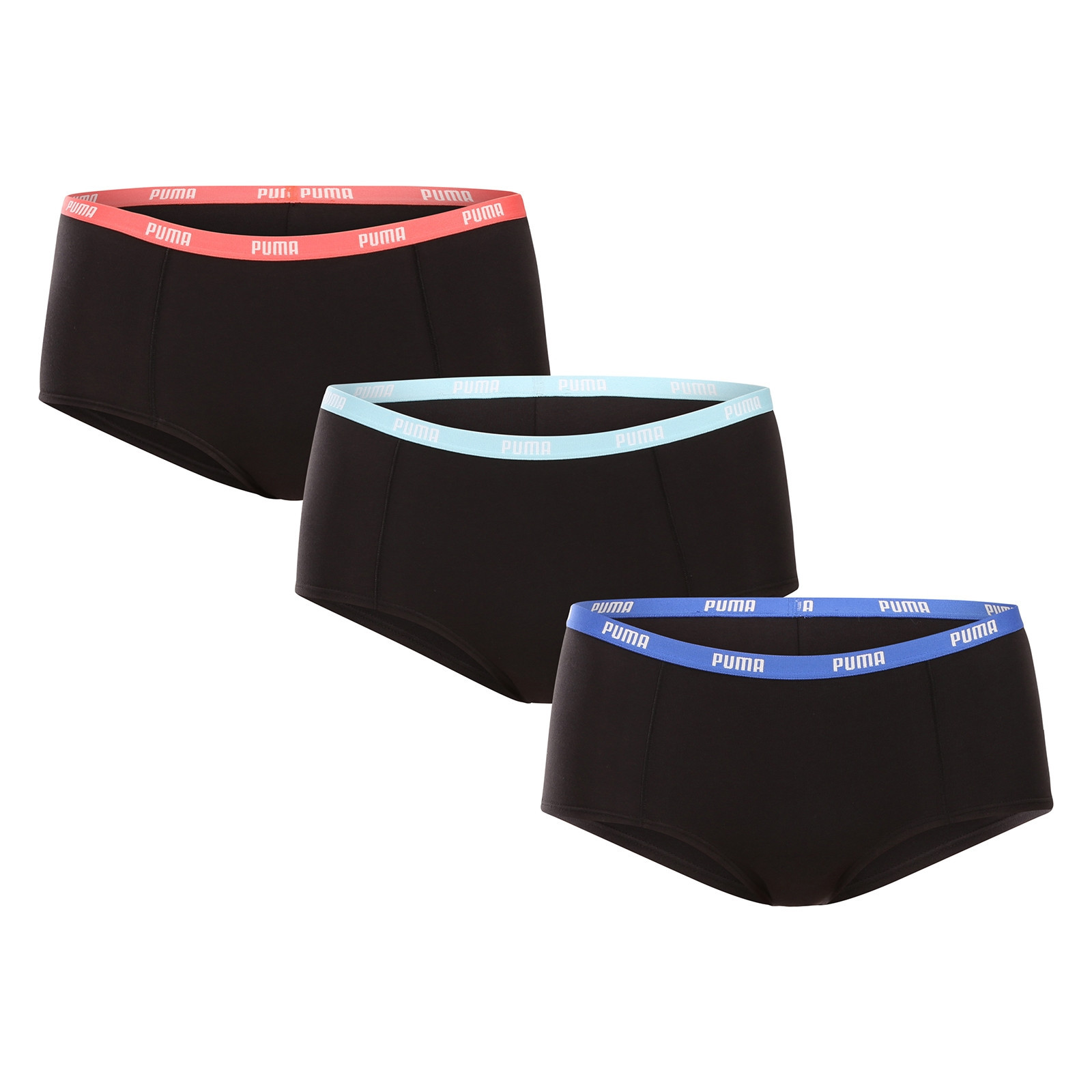 3PACK dámské kalhotky Puma černé (503006001 009) L