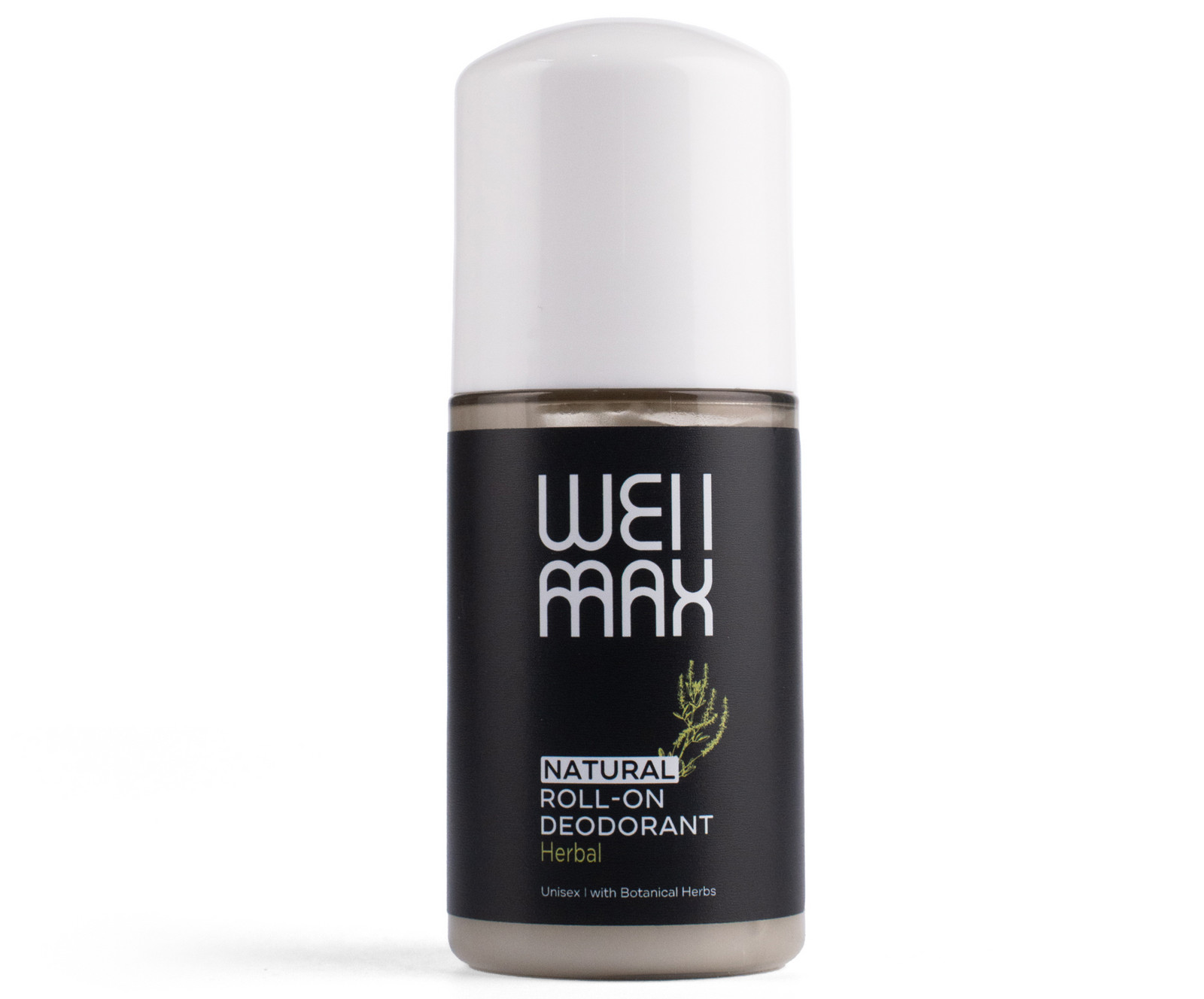 WellMax Natural Roll-on Deodorant, přírodní kuličkový deodorant, unisex, bylinkový, 50 ml