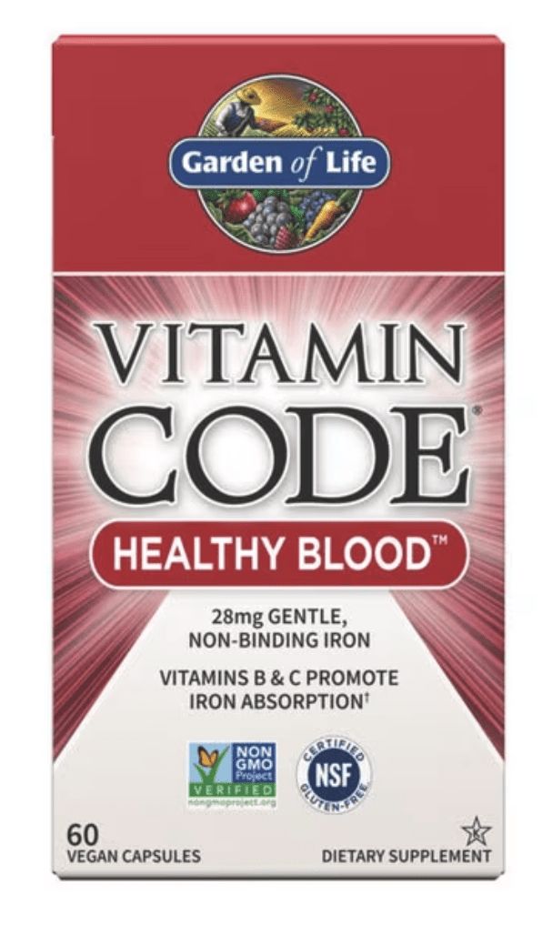 Garden of Life Vitamin Code Healthy Blood, zdraví krve, 60 rostlinných kapslí
