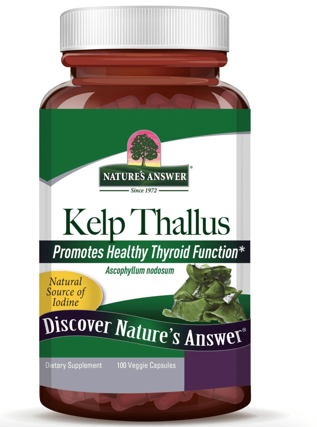 Nature's Answer Kelp Thallus, 100 rostlinných kapslí