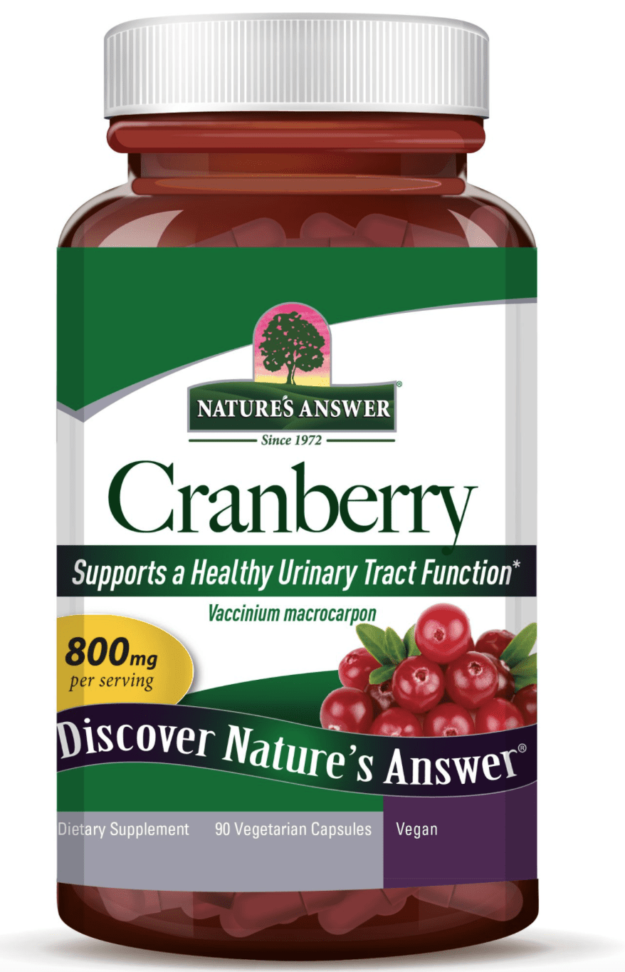 Nature's Answer Cranberry, Brusinka, 800 mg, 90 rostlinných kapslí