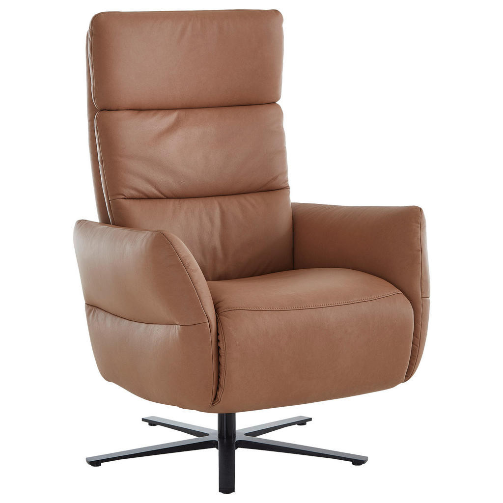Dieter Knoll RELAXAČNÍ KŘESLO, kůže, barvy lískového ořechu