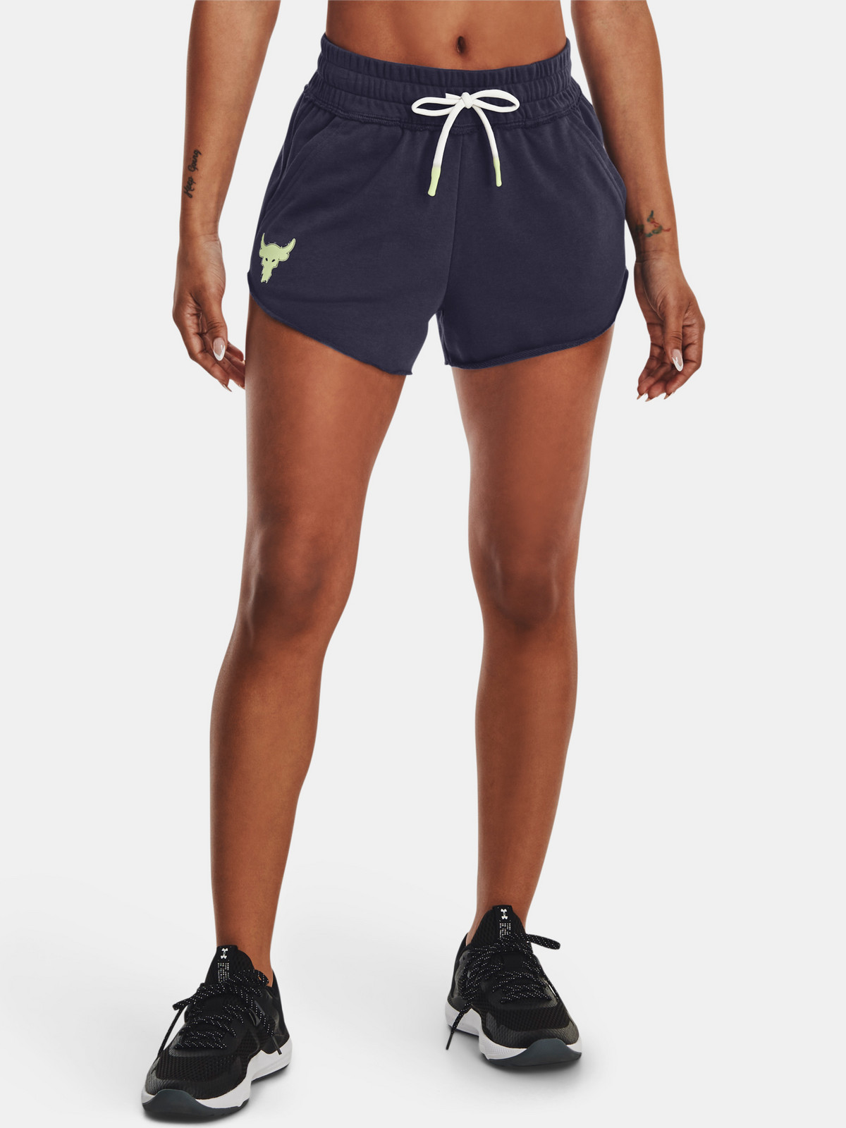 Under Armour Kraťasy UA Pjt Rck Dsrpt Terry Short-GRY - Dámské