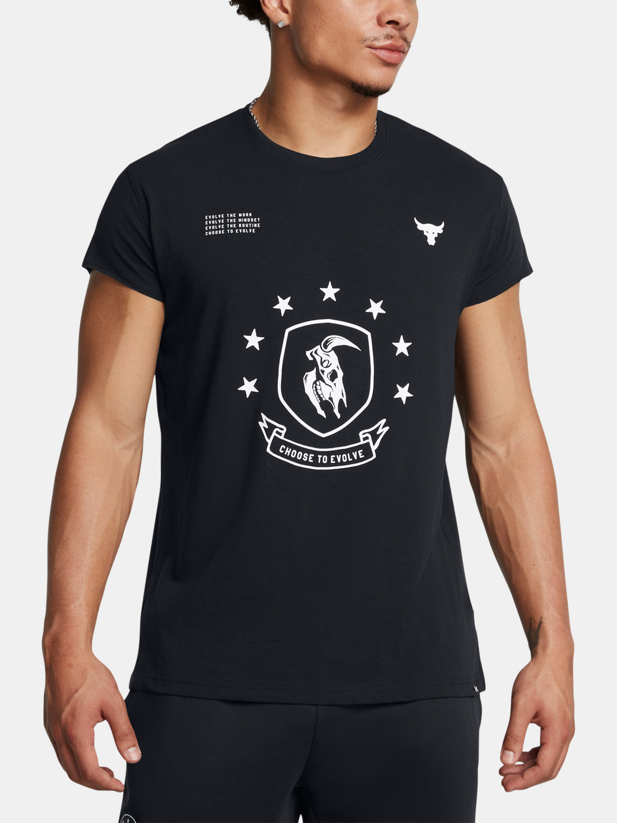 Under Armour Tričko UA Pjt Rck Evolve Cap Slv T-BLK - Pánské