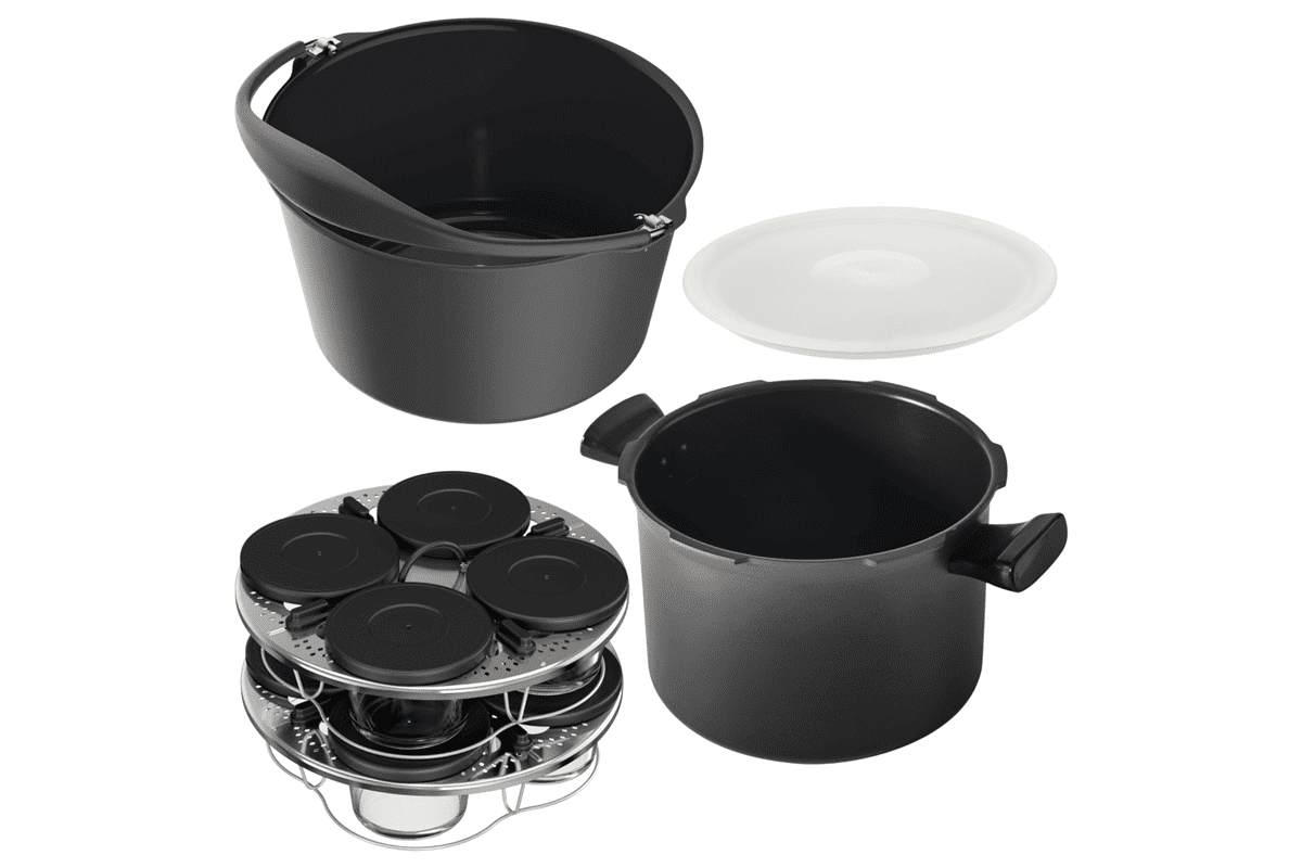 Akční set příslušenství k hrnci Tefal Cook4me+ Touch nádoba, forma na pečení, víko a skleničky