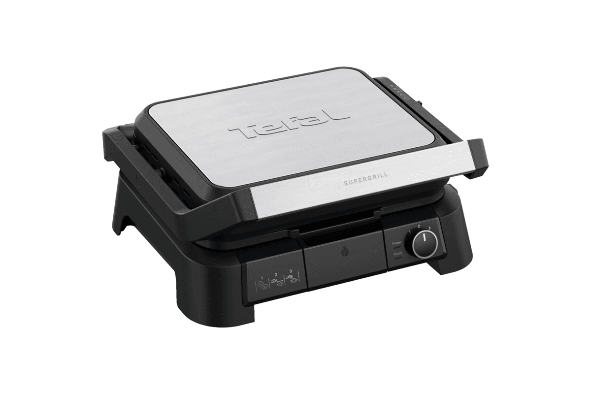 Kontaktní gril Tefal SuperGrill 3v1 GC510DE0 Nerezový/Černý