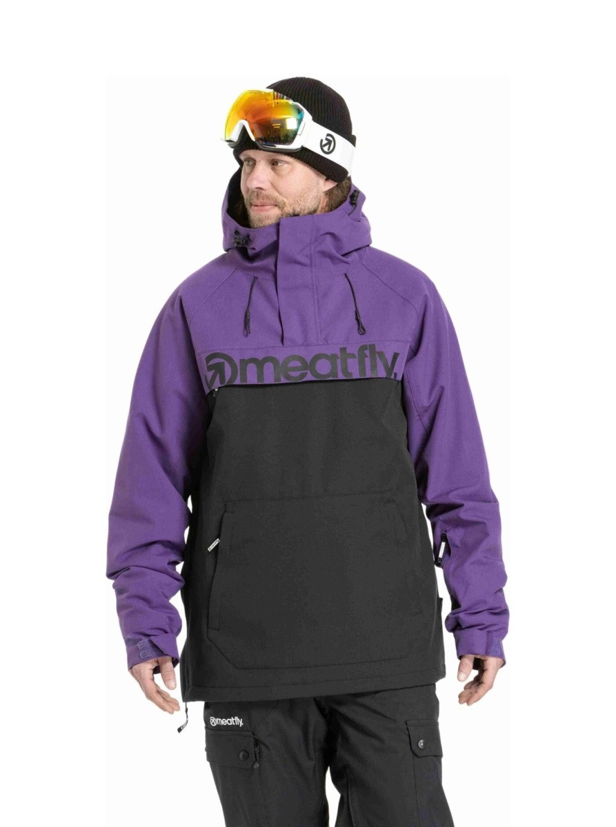 Pánská snb & ski bunda meatfly slinger fialová/černá s