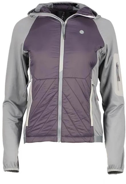 Dámská zateplená mikina gts 405951 šedá/fialová 34