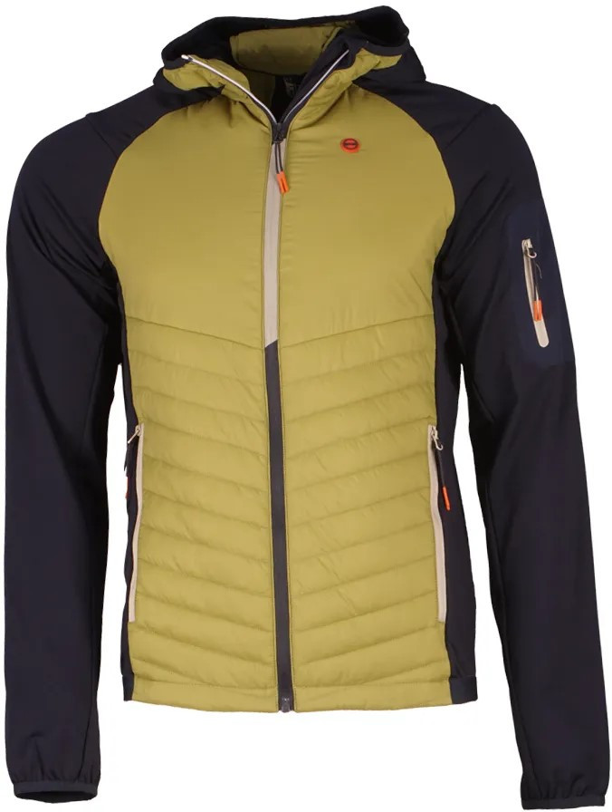 Pánská zateplená mikina gts 405951 khaki s