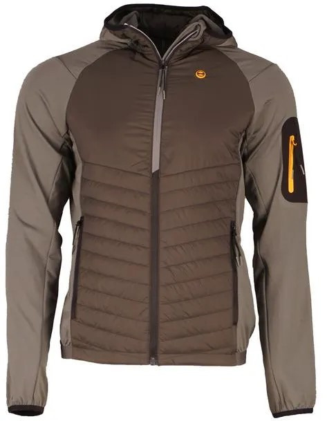 Pánská zateplená mikina gts 405951 hnědá s