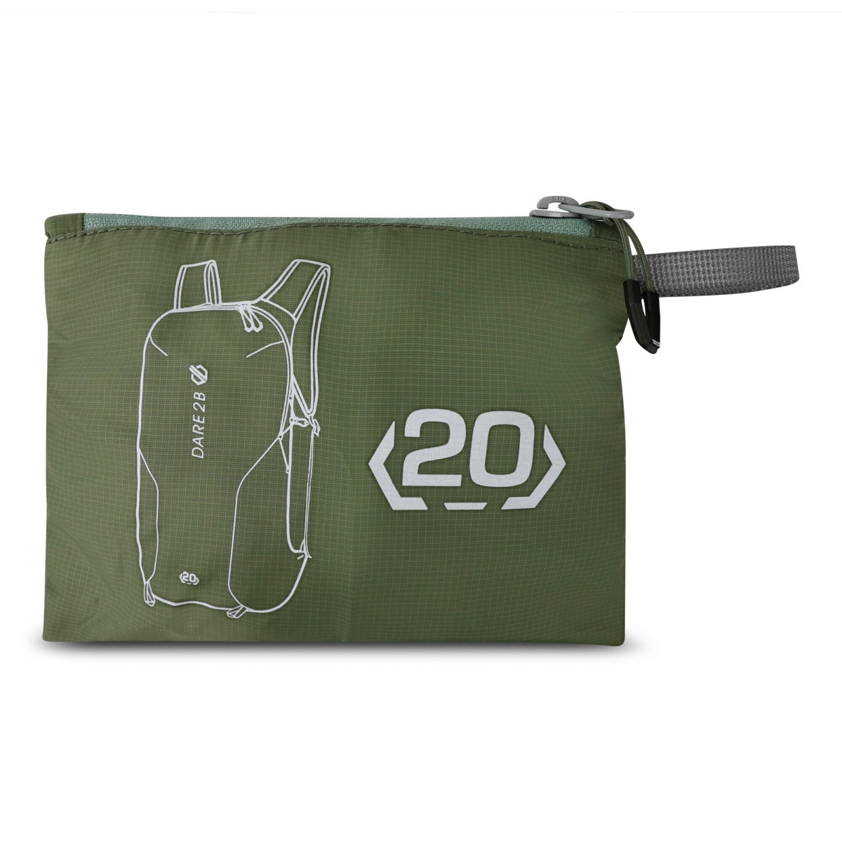 Lehce sbalitelný batoh dare2b packaway zelená 20 l