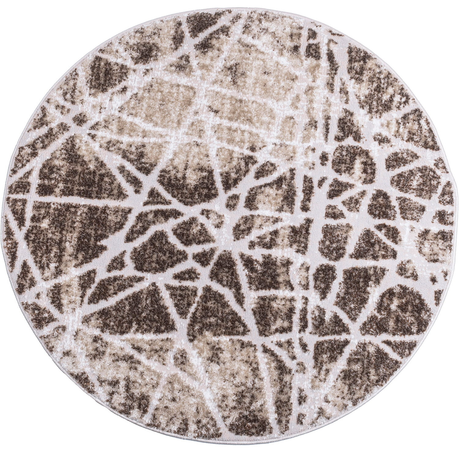 Kusový vzorovaný koberec SALAMANCA hnědá Ø 120 cm Multidecor