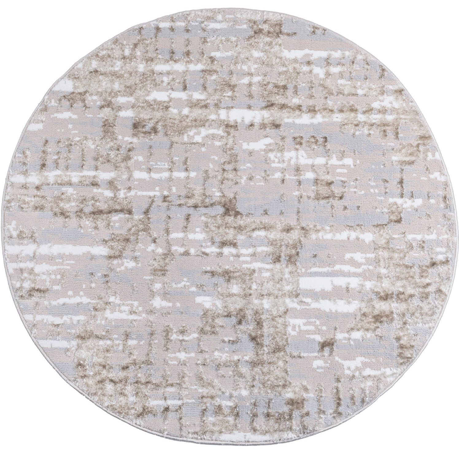 Kusový vzorovaný koberec SALAMANCA šedá/béžová Ø 120 cm Multidecor