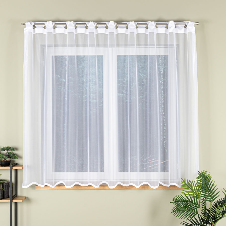 Dekorační krátká záclona na garnýž ELZA 170 bílá 300x170 cm MyBestHome