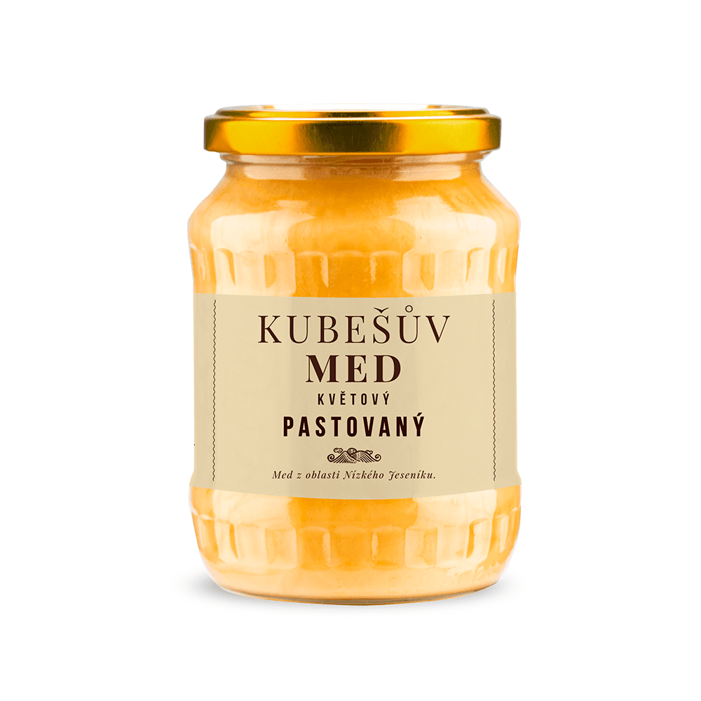 Kubešův med květový pastovaný 480g