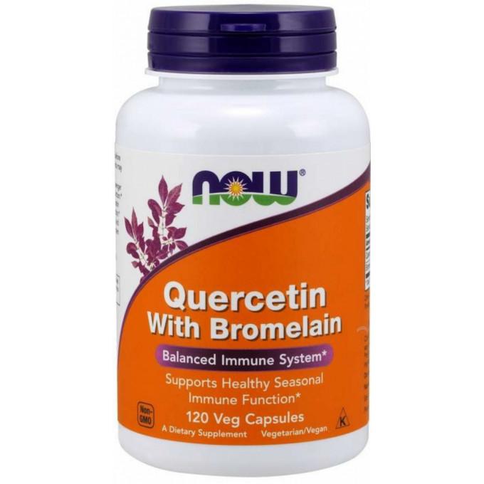 Now Foods Quercetin + Bromelain 120 kapslí
