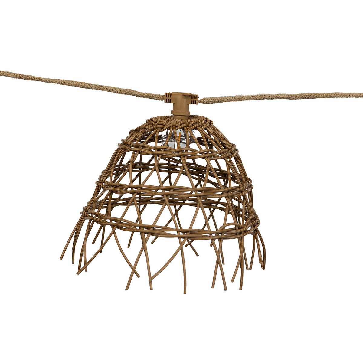 Hnědé venkovní světýlka na šňůře 8m 10 světel IP44 - Alma