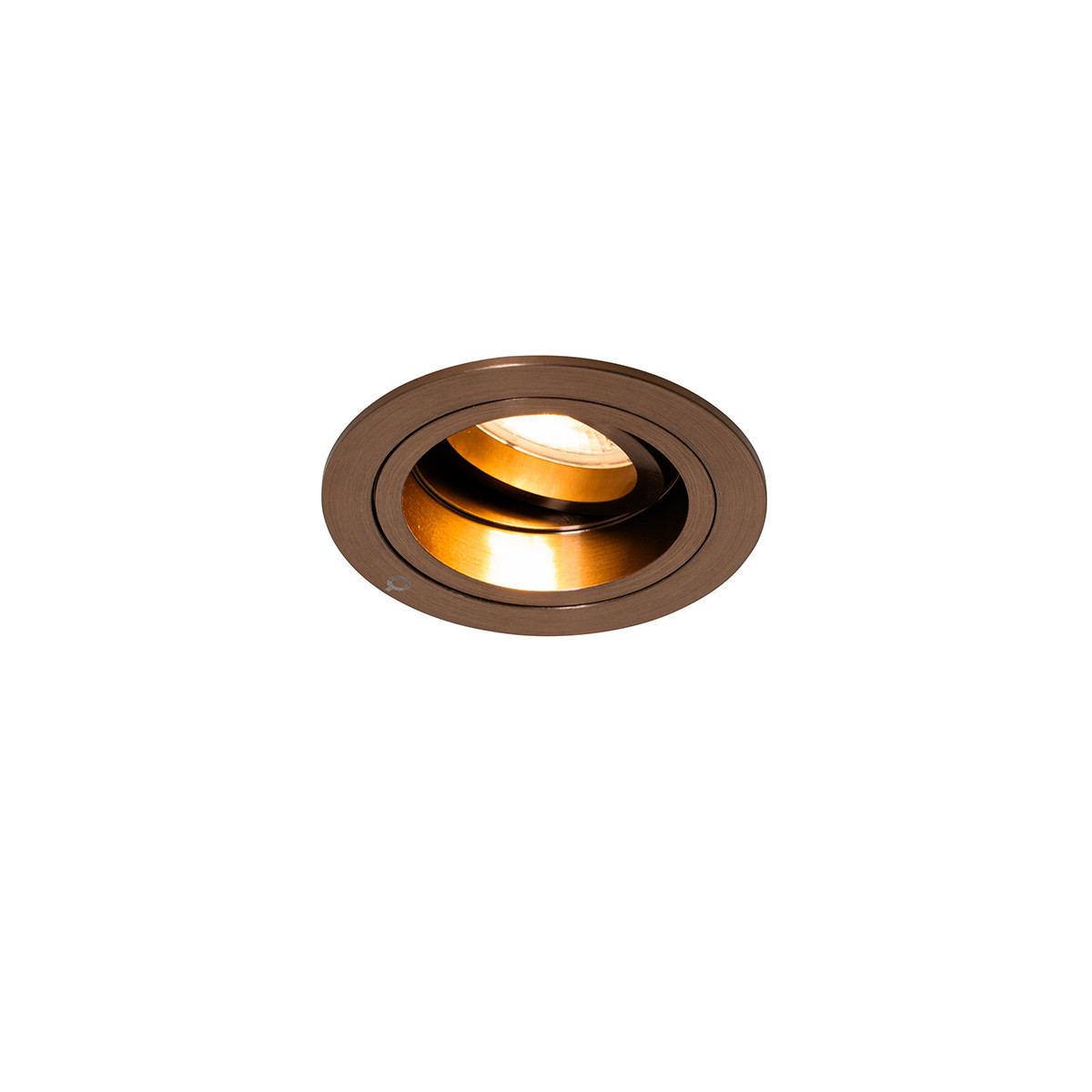 Smart Inbouwspot donkerbrons rond draai en kantelbaar incl. Wifi GU10 50mm - Chuck