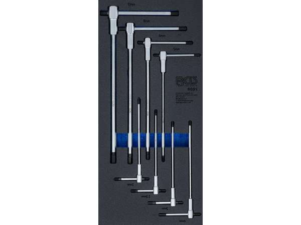 BGS Technic BGS 6081 Nářaďový modul 1/3: Zástrčné klíče 6hran 2 ÷ 10 mm s posuvnou T-rukoj