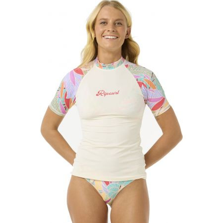 Lykra Rip Curl Cala Vadella S/S Wms - Bílá - L