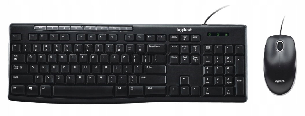 Kabelová sada Logitech MK200 Performance klávesnice myš černá