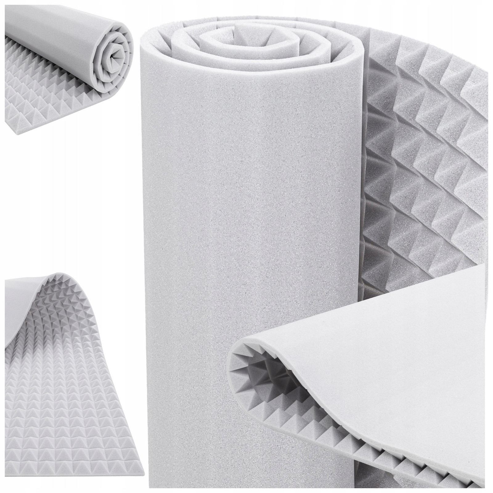 Akustický panel popelavý pyramidový nástěnný panel pro streamovací místnost