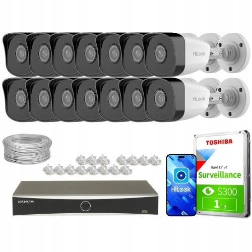 Monitorovací sada dům firma kamera 14x IPCAM-B5 5MPx Ir 30m