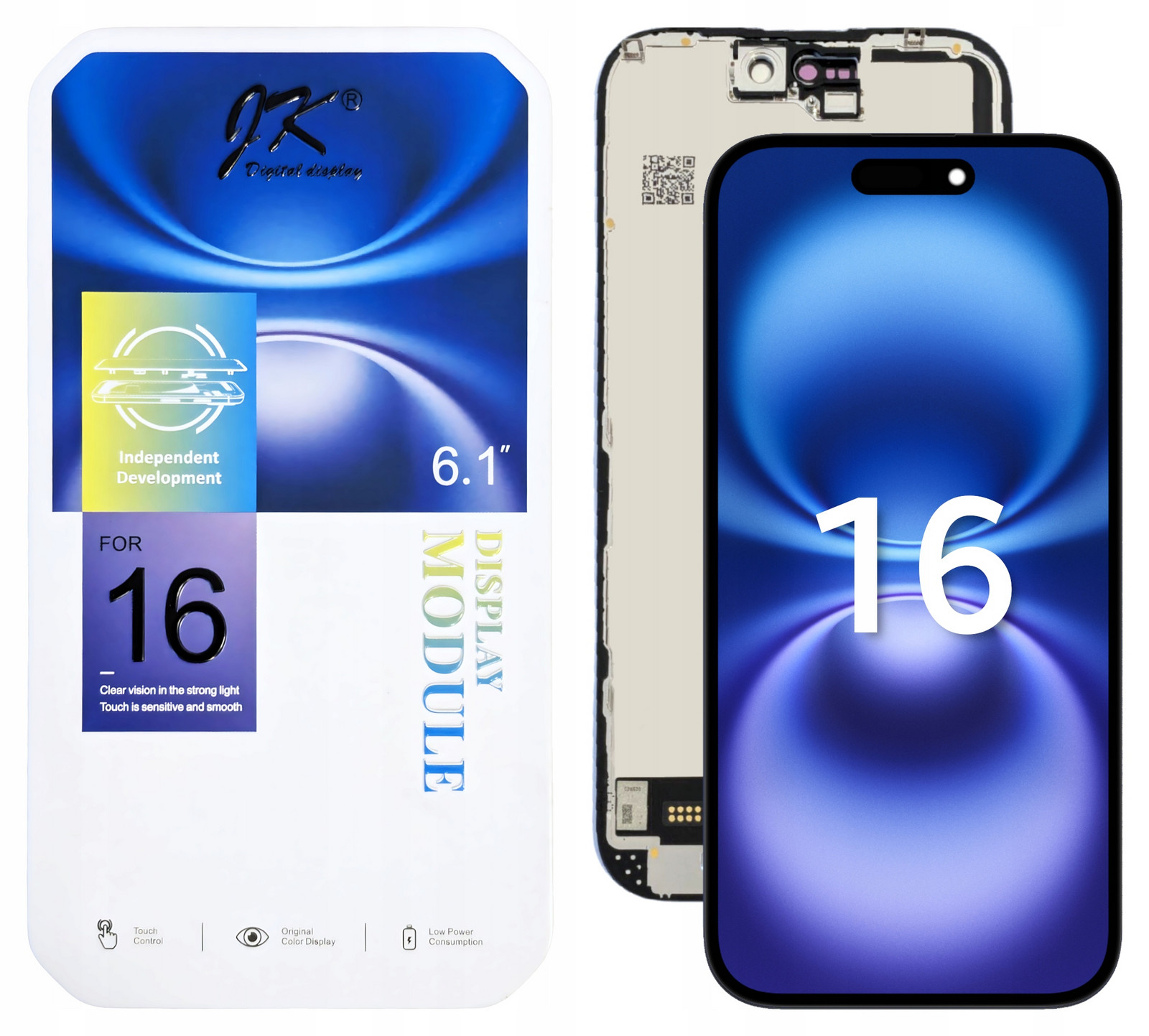 LCD Dotykový Displej Pro Iphone 16 Jk Incell, Vyměnitelný Čip