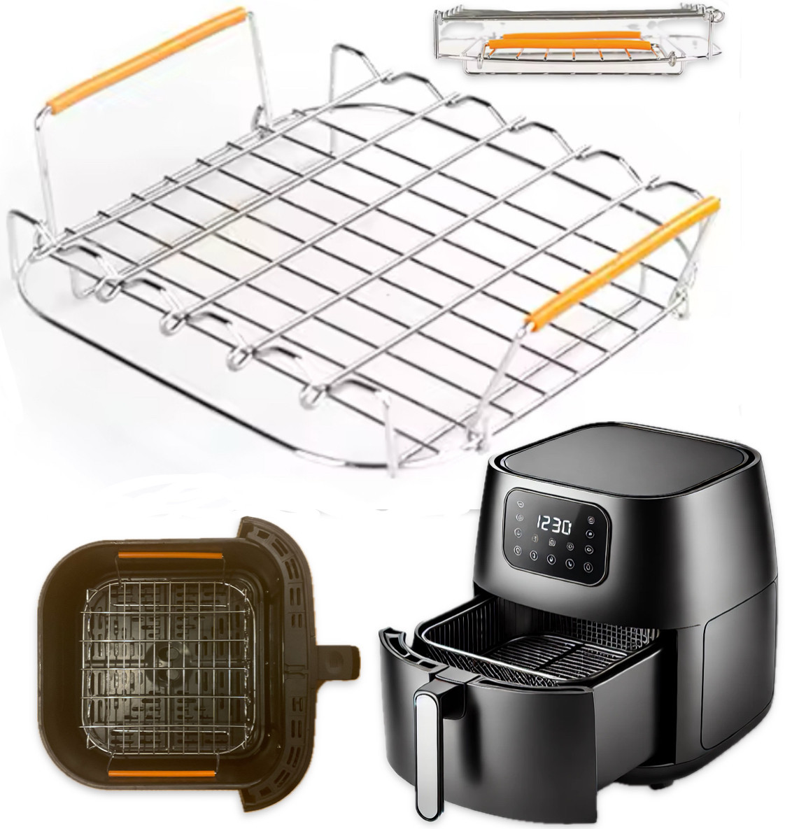 Vložka Rošt A Špízy Do Air Fryera Beztukové Fritézy gril 21 cm