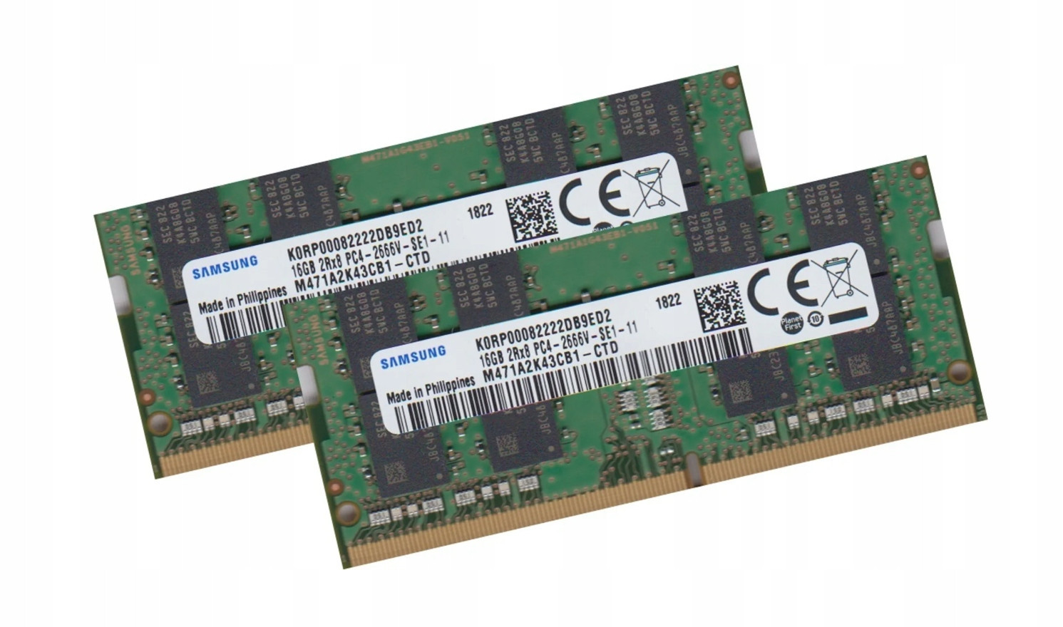 32GB 2x Paměť Ram 16GB DDR4 Samsung 2666 MHz 1.20V PC4-2666AA