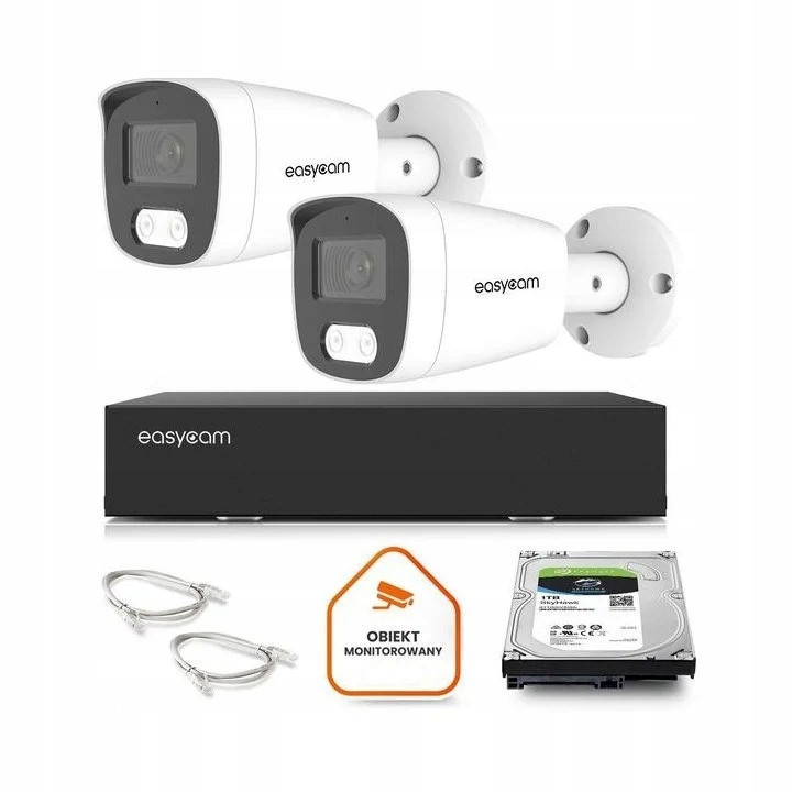 Sada pro monitorování Ip domů kamera 2x EC-IP-B8MP30DL-W 8MPx IR30m mikrofon