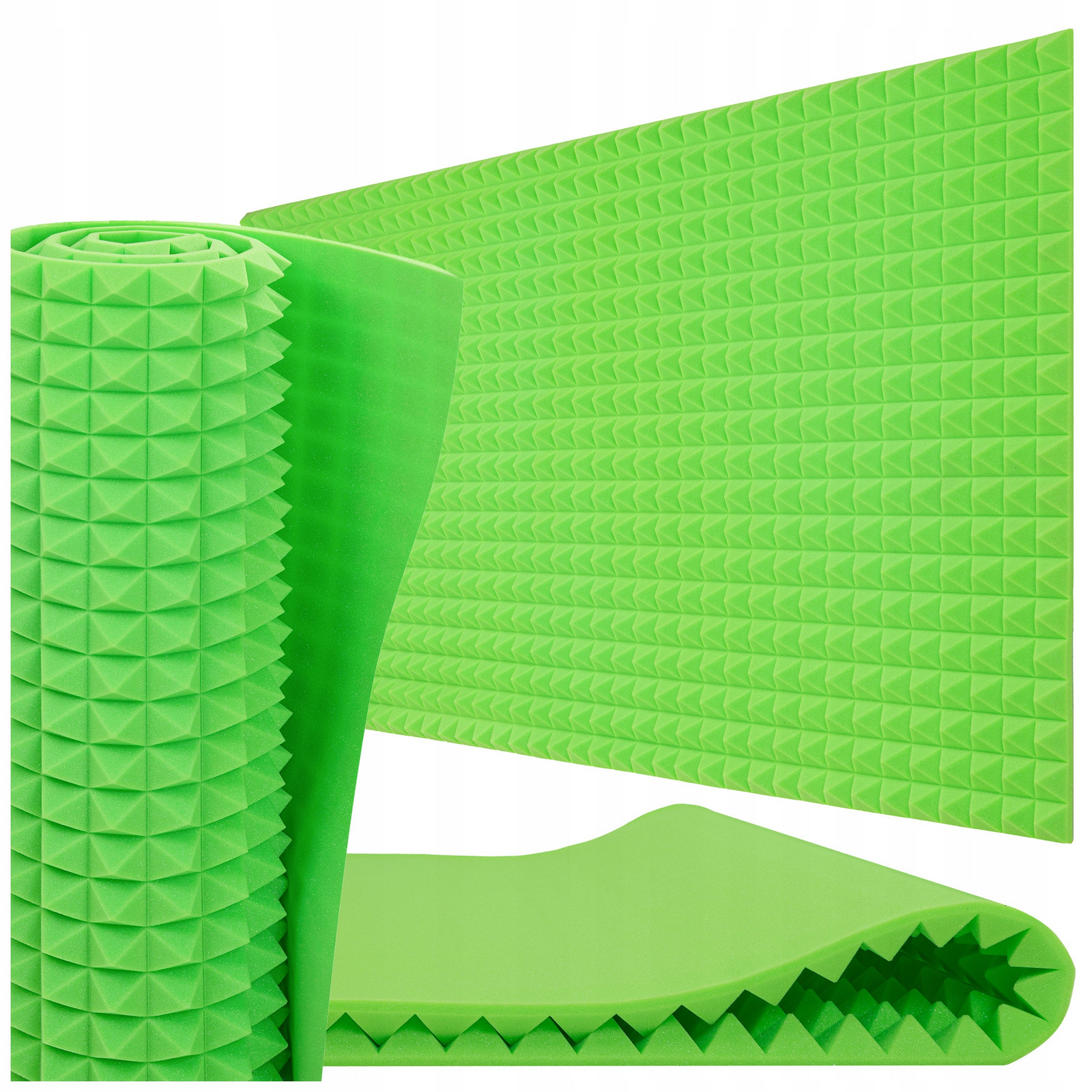 Akustický panel houbička pyramida světle zelená kužely 4 cm eliminující hluk