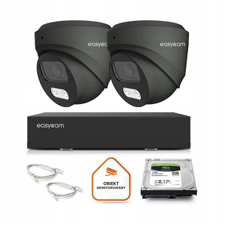 Sada pro monitorování Ip domů 4x kamera EC-IP-D5MP30DL-G 5MPx IR40m mikrofon