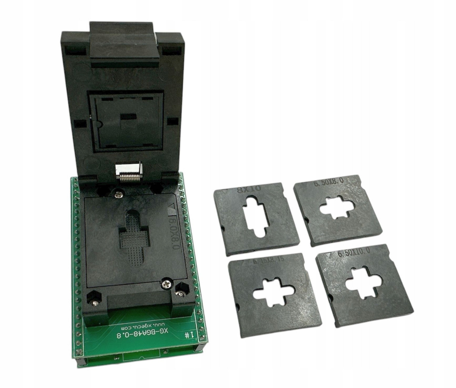 Adaptér BGA48 Zif pro programátor XGecu T56 nebo T76 – sada s 5 rámečky