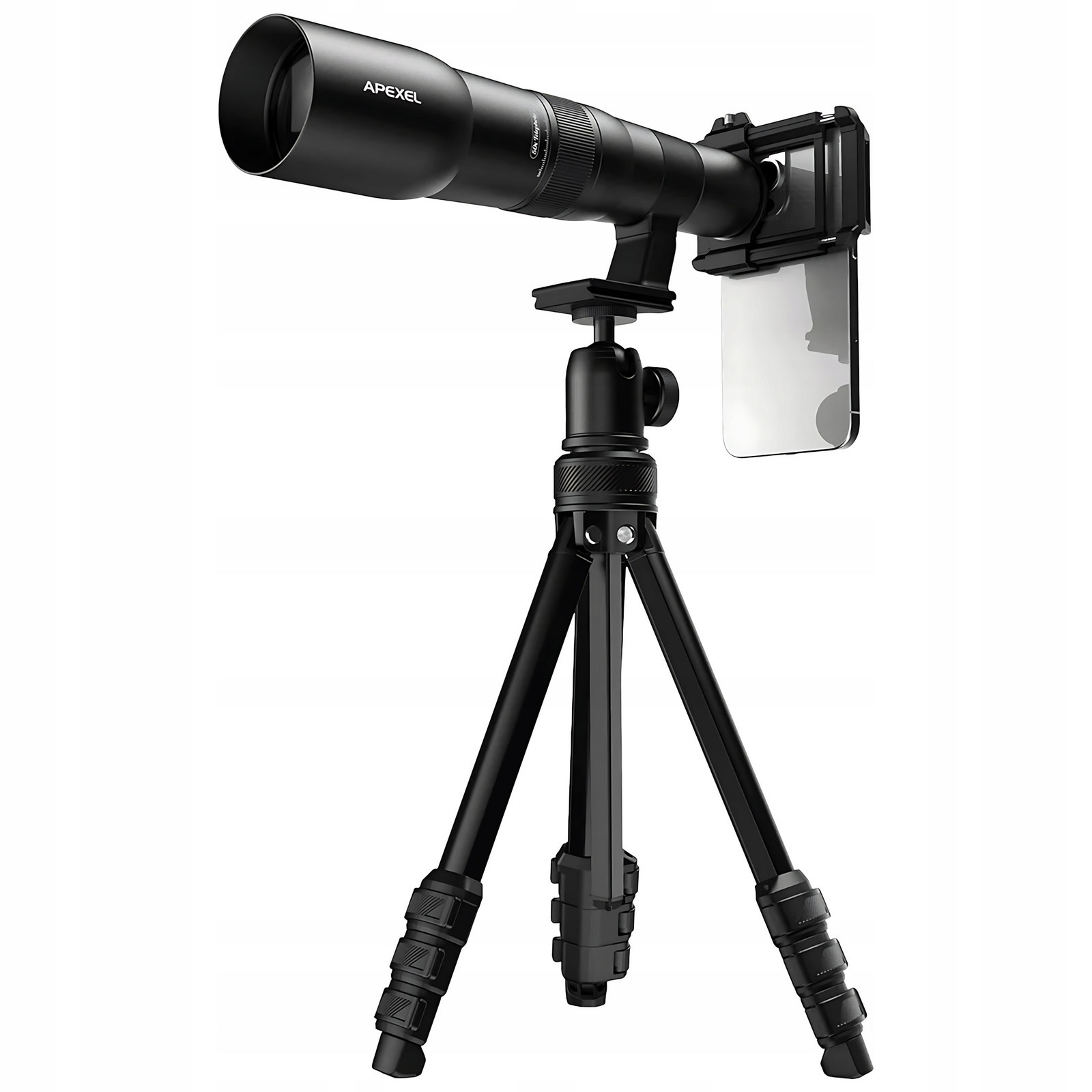 Apexel Teleskopický objektiv pro telefon Zoom Optický 50x se stativem