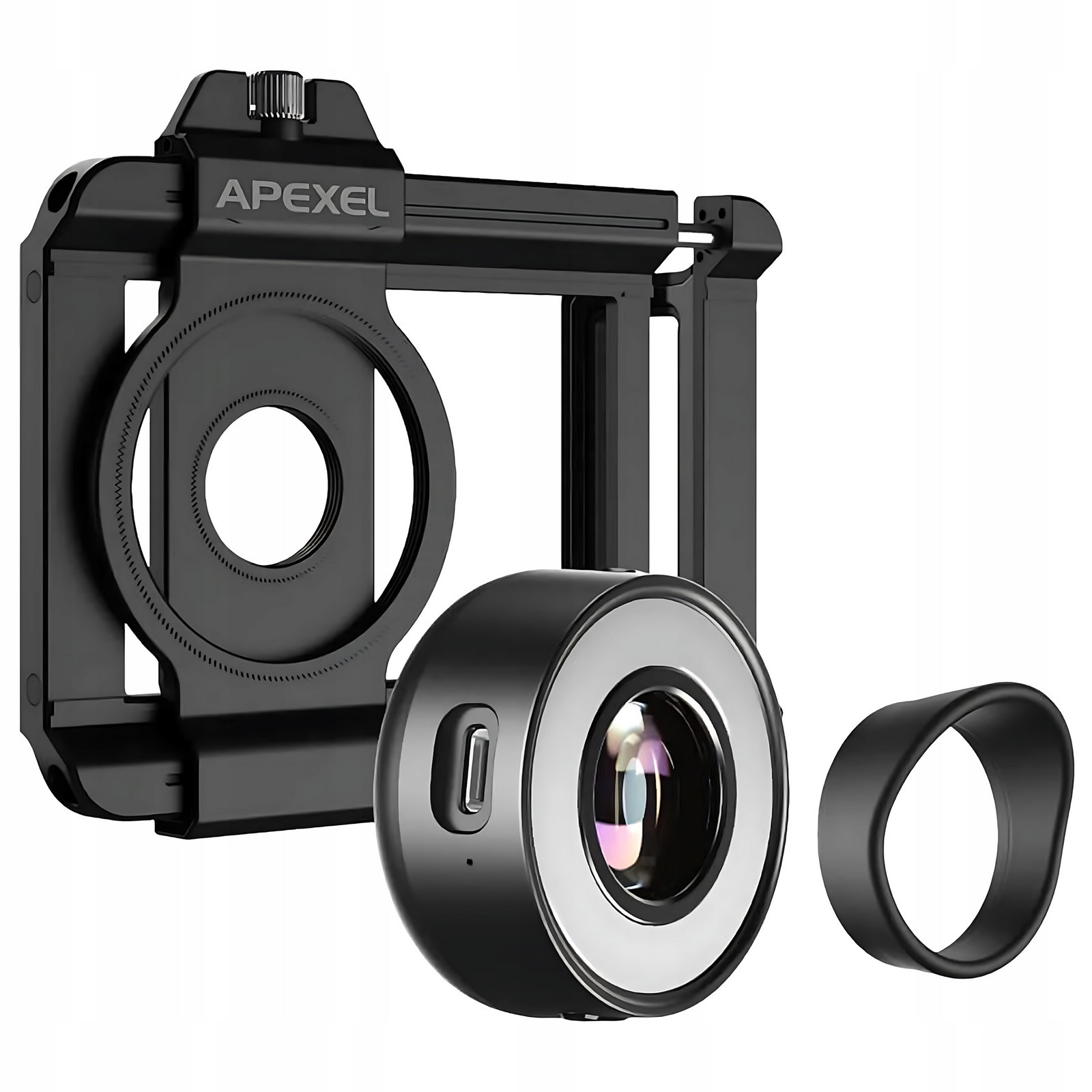 Apexel Objektiv pro telefon Jewelens Makro Zoom 120x Led podsvícení