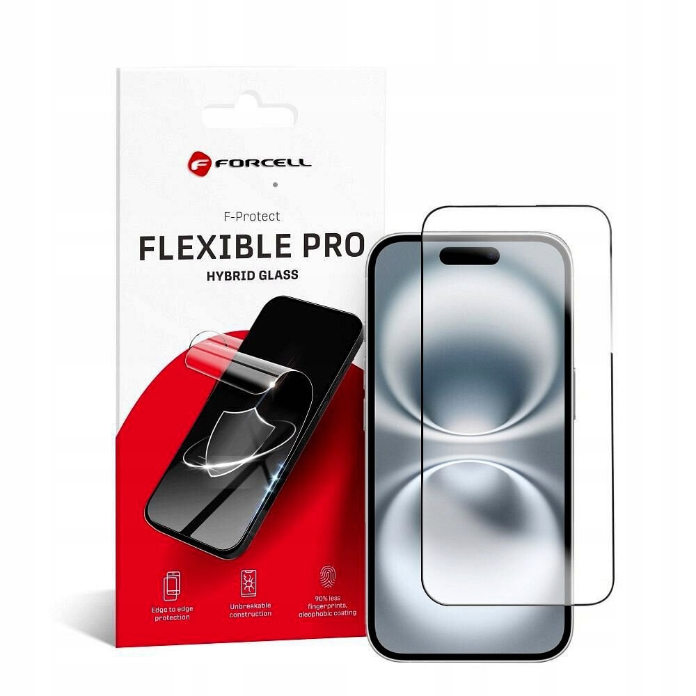 Flexible 5D – sklo pro iPhone 16, černé