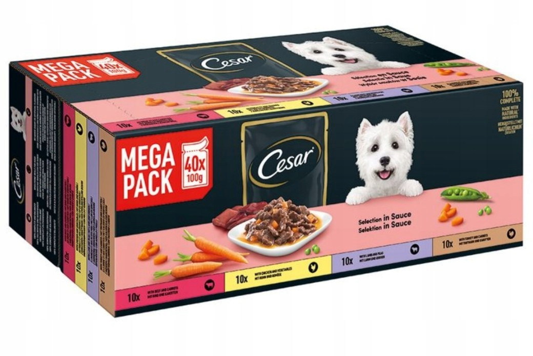 Cesar Feines Favoriten kapsičky v omáčce 24 x 100 g - 40 x 100 g