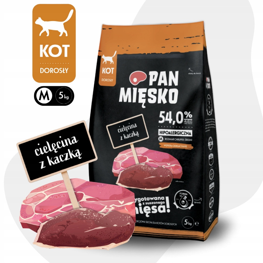 Pan Mięsko Cat telecí s kachním Medium - 5 kg