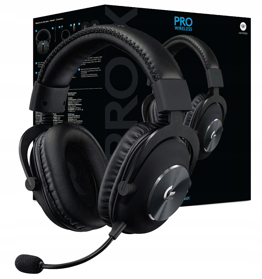 Sluchátka Logitech G Pro X Lighstspeed Wireless S Mikrofonem