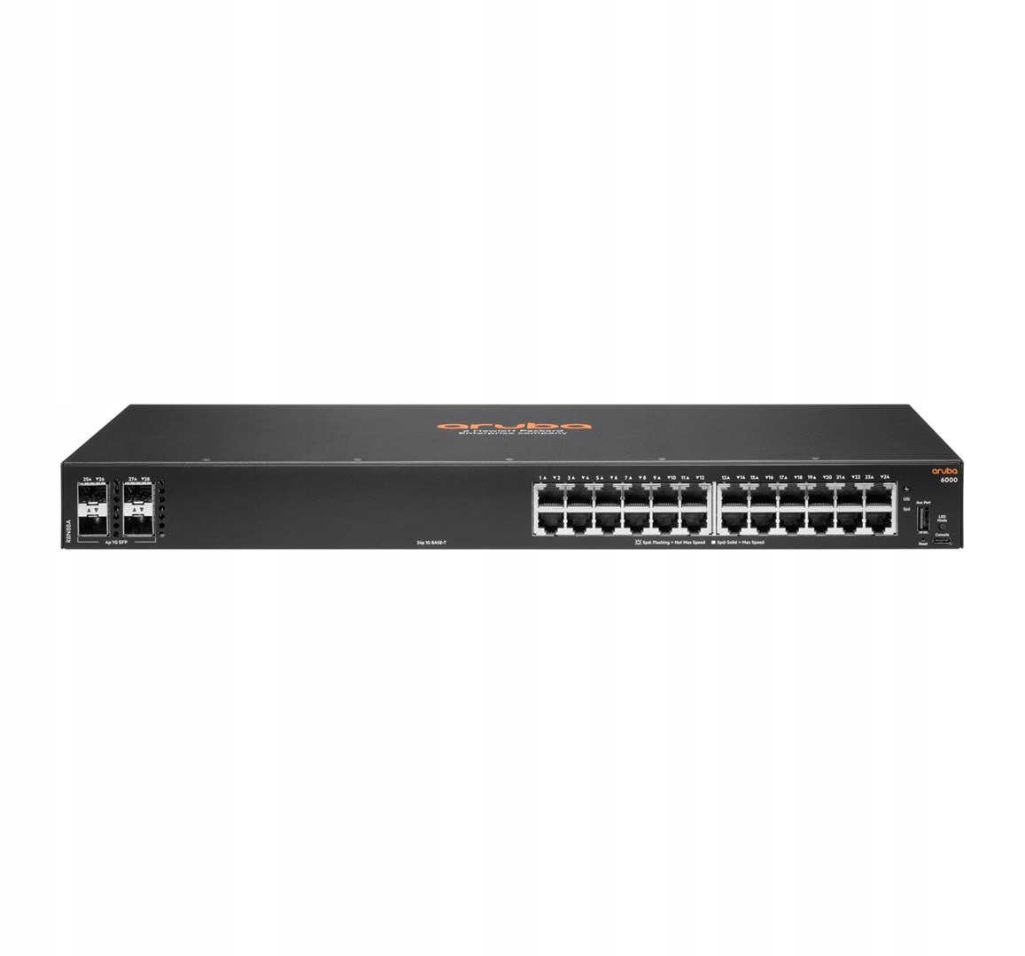 Aruba 6000 24G 4SFP Řízený L3 Gigabit Ethernet (10/100/1000) 1U