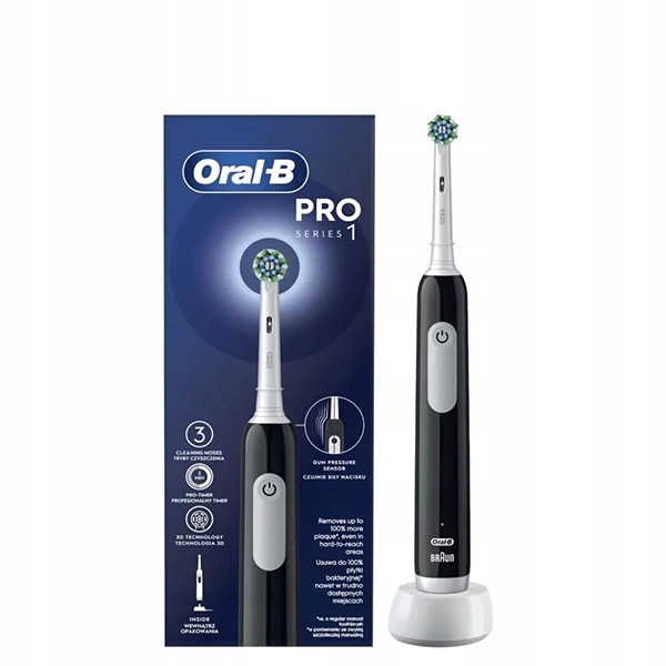 Elektrický zubní kartáček Oral-b Pro 1 Cross Action Black 3 režimy