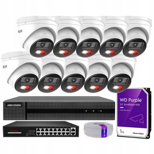 Monitorovací sada dům Ip kamera 10x IPCAM-T4-30DL 4MPx Ir 20 m