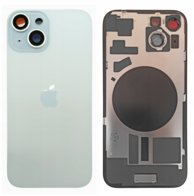 Jednopólová klapka Zadní Kryt pro iPhone 15 modrá s rámečkem a magnety Hq